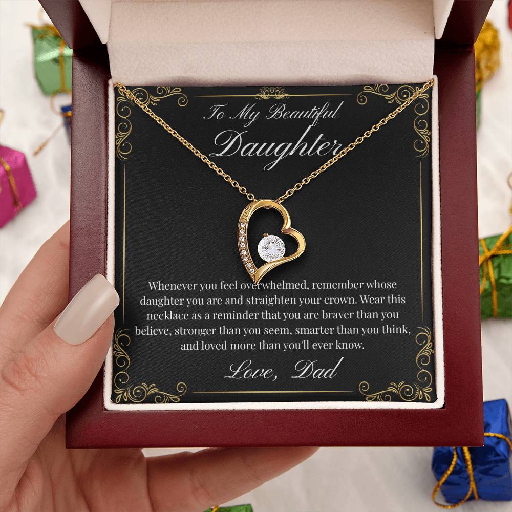 To My Beautiful Daughter (Heart Necklace)-Dad