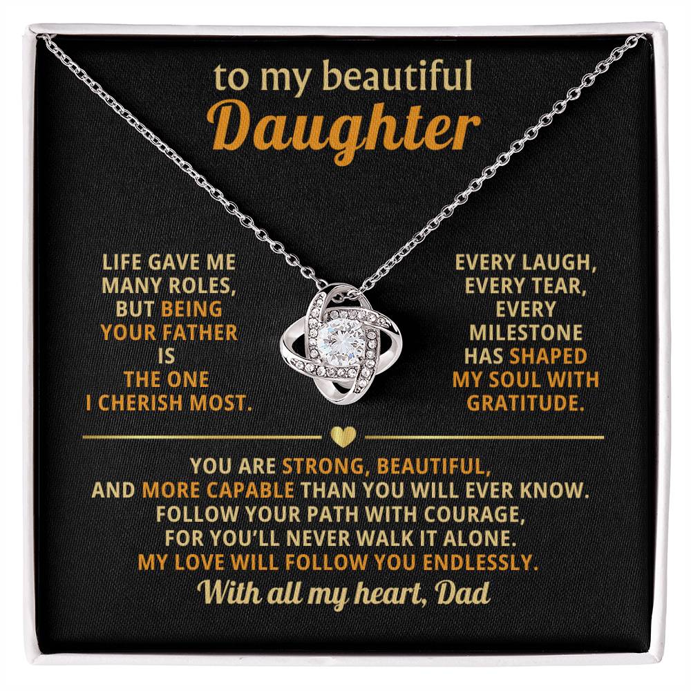 To My Beautiful Daughter, Follow Your Path with Courage- Dad