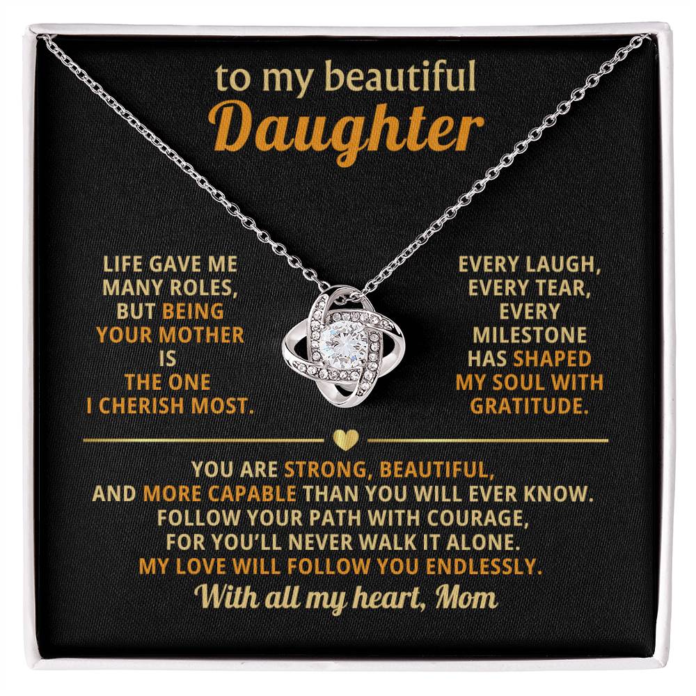 To My Beautiful Daughter, Follow Your Path with Courage- Mom