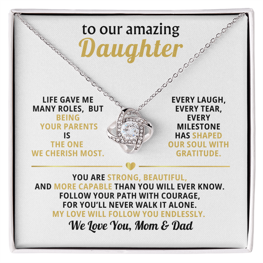 To My Amazing Daughter, You Are Strong, Beautiful, Capable-Mom & Dad