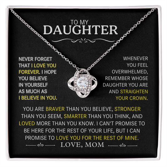 To My Daughter- Never Forget That I Love You Forever- Mom