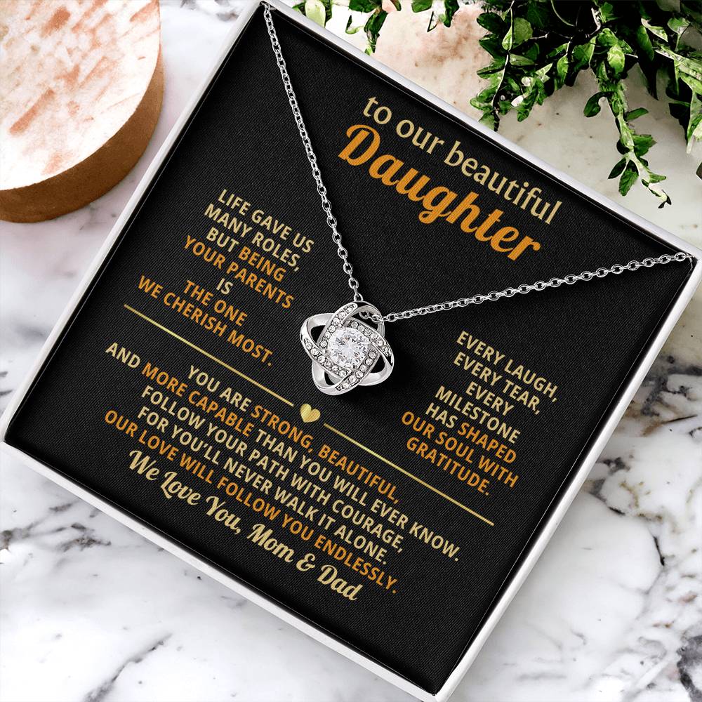 To My Beautiful Daughter, Follow Your Path with Courage- Mom & Dad