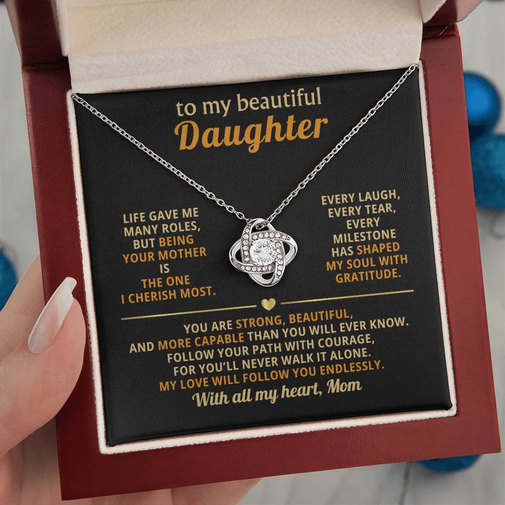 To My Beautiful Daughter, Follow Your Path with Courage- Mom