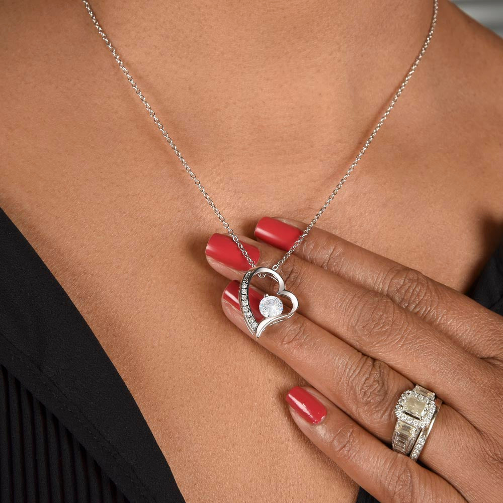 To My Beautiful Daughter, Follow Your Path with Courage (Keepsake Heart Necklace) - Mom & Dad