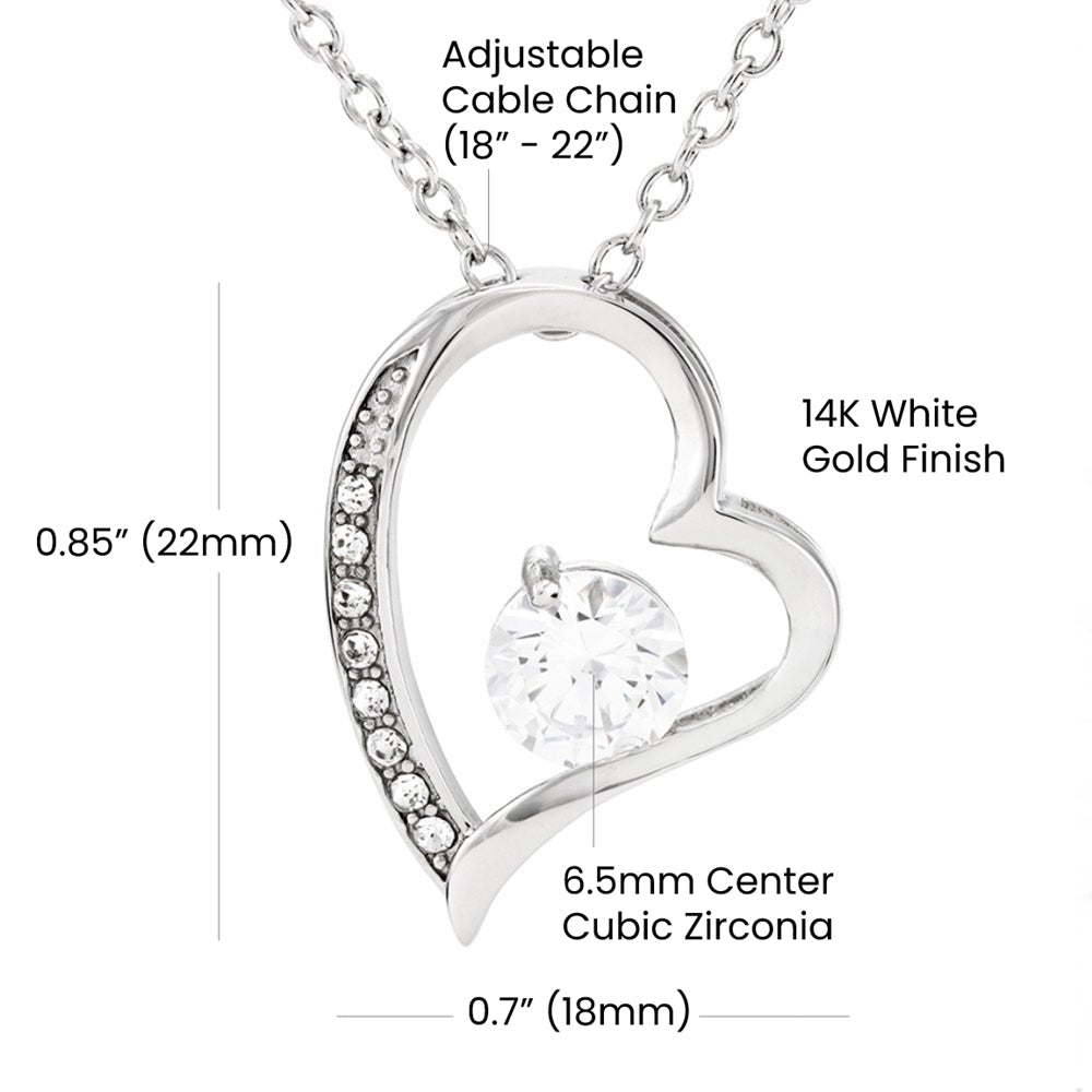 To My Beautiful Daughter (Heart Necklace)- Mom