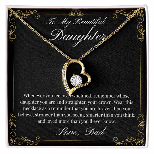 To My Beautiful Daughter (Heart Necklace)-Dad