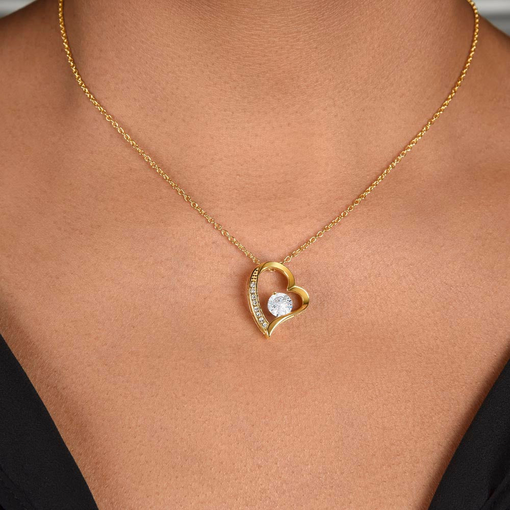 Daughter-Never Forget (Heart Necklace)- Dad