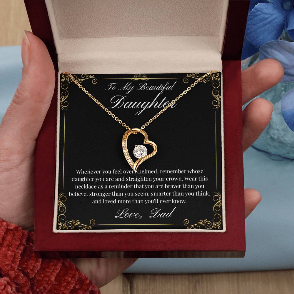 To My Beautiful Daughter (Heart Necklace)-Dad