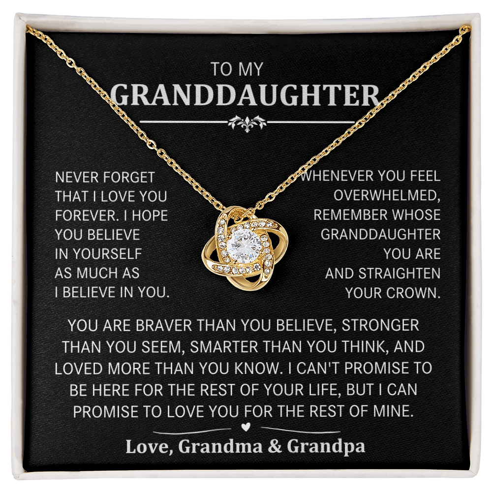 To My Granddaughter- Never Forget That I Love You Forever