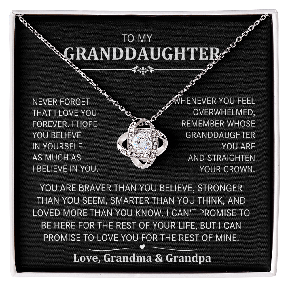 To My Granddaughter- Never Forget That I Love You Forever