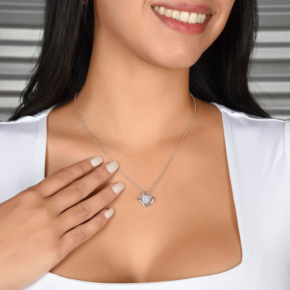 To My Beautiful Daughter — Love Knot Necklace