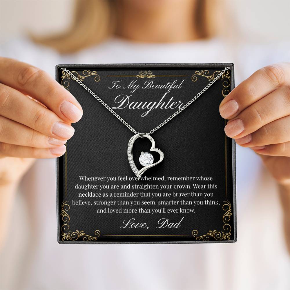 To My Beautiful Daughter (Heart Necklace)-Dad